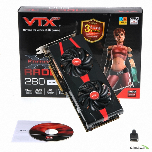 VTX3D 라데온 R9 280 X-Edition Back Plate D5 3GB_이미지