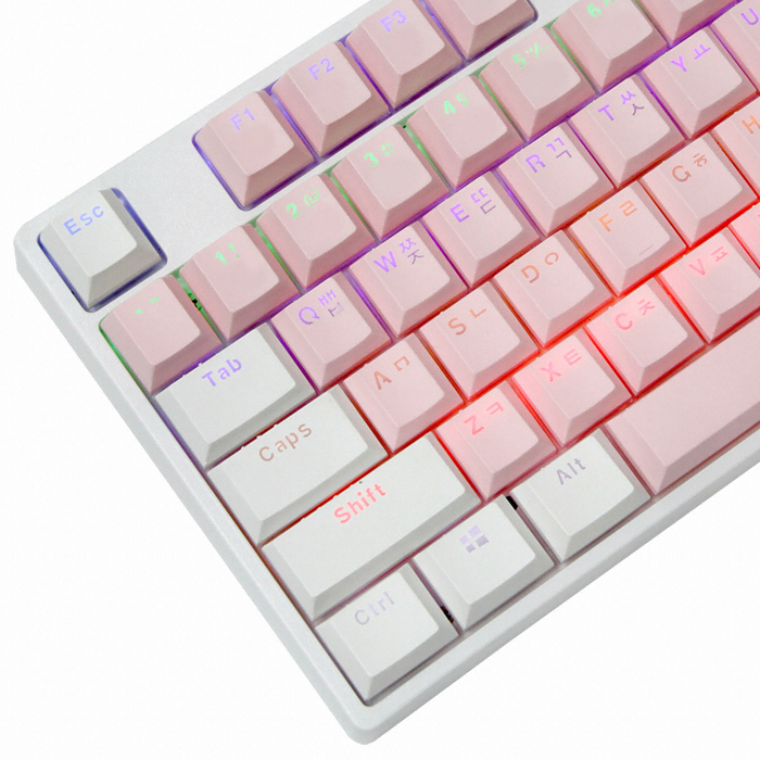 앱코 HACKER K3000 PBT 에디션 축교환 (화이트, 청축)_이미지