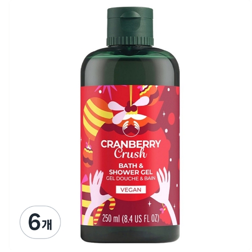 더바디샵 크랜베리 크러쉬 배쓰&샤워 젤 250ml (6개)_이미지