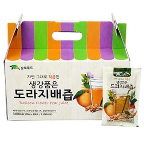 슬로푸드영농조합 생강품은 도라지배즙 100ml 30포이미지입니다. 누르면 해당 게시물로 새창이동합니다.