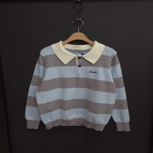 코데즈컴바인 자수 카라넥 단가라 니트 CLA-PU384W1_이미지