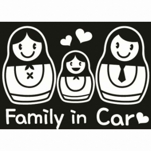 ��Ű���� ��Ʈ�ν�ī FAMILY IN CAR ��ƼĿ