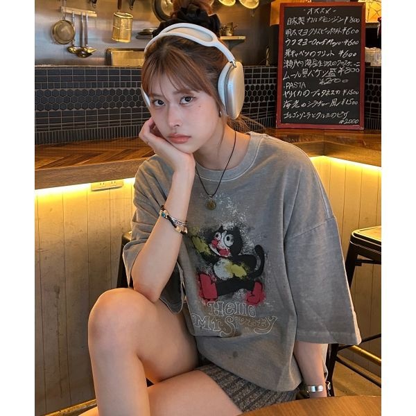 피그먼트 꼼파뇨 CPGN STUDIO HELLO SPOTTY 반팔티 고스트그레이 CP25SD05 355595