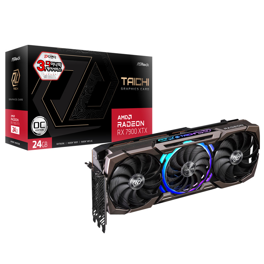 ASRock 라데온 RX 7900 XTX Taichi OC D6 24GB 디앤디컴