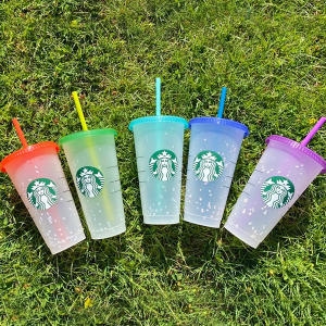 썸머 컨페티 컬러체인징 리유저블 콜드컵 텀블러 710ml