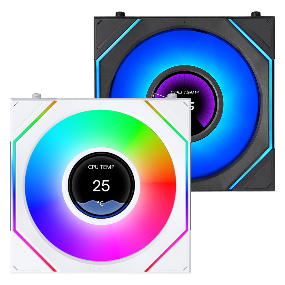 리안리 UNI FAN SL-INF LCD FLEX 120 리버스 (블랙)_이미지