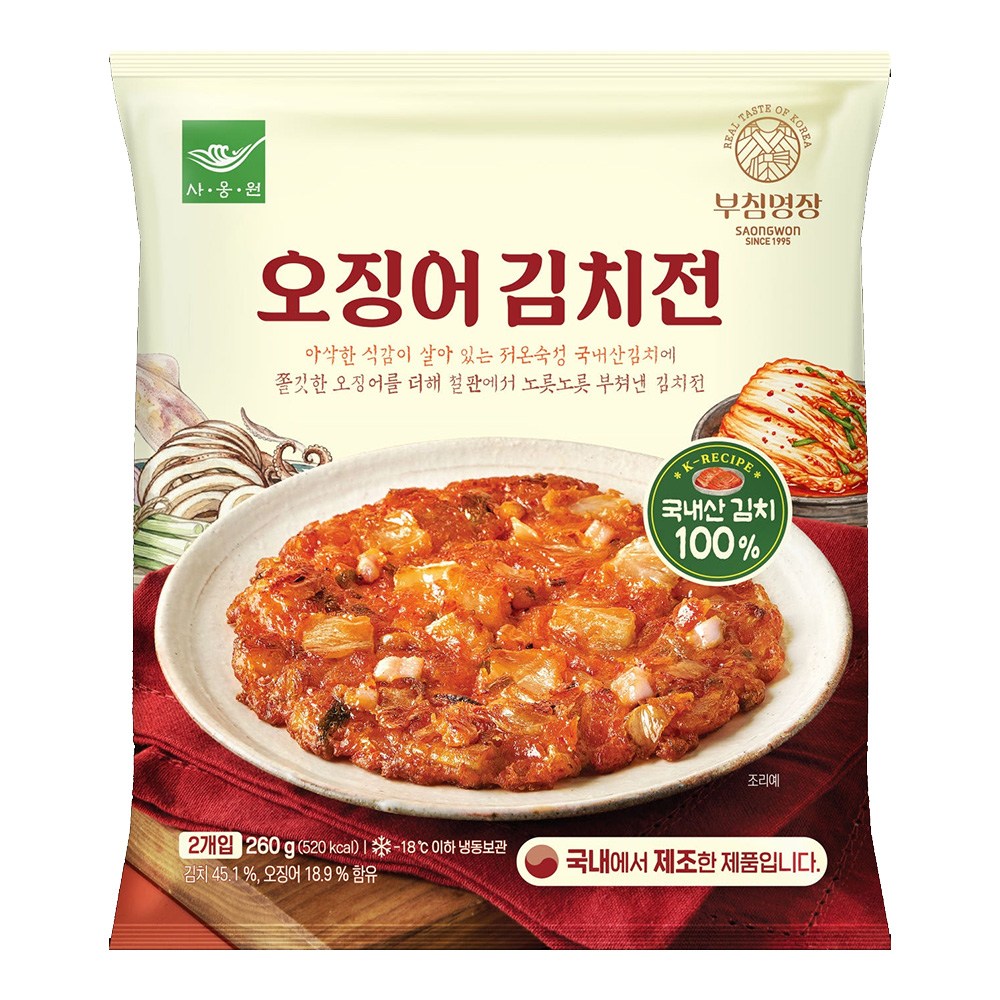 사옹원 오징어 김치전 260g (4개)_이미지