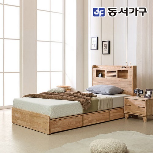 동서가구 네오 도자미 원목 수납형 LED침대 SS (독립스프링)
