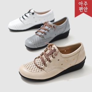 3cm 소가죽 펀칭 발편한 파트텔 로퍼 국내생산 112013