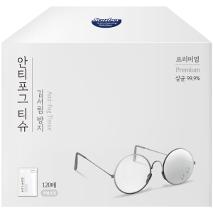 자우버 안티포그 김서림방지 안경닦이 티슈 120p 흰색 1개_이미지