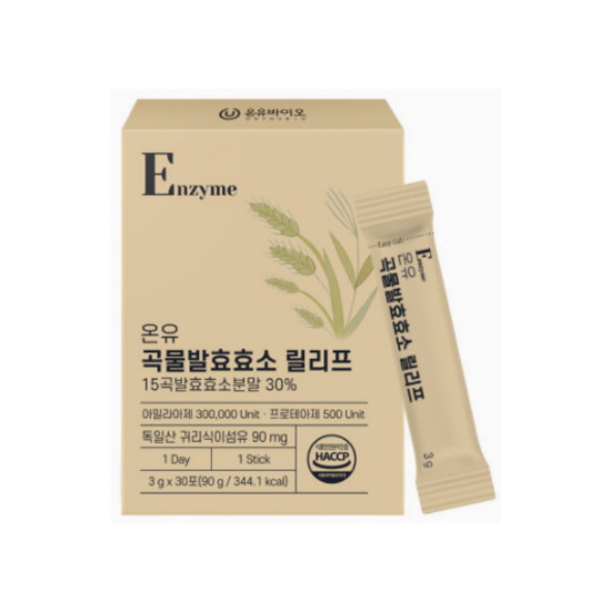 온유약품 온유바이오 온유 곡물발효효소 릴리프 30포 (1개)_이미지
