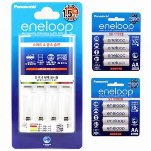 BQ-CC55 충전기 + 에네루프 AA 8알