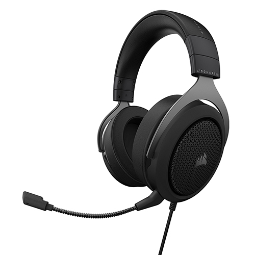 CORSAIR HS60 HAPTIC 스테레오 게이밍 헤드셋 (카본블랙, 정품)_이미지