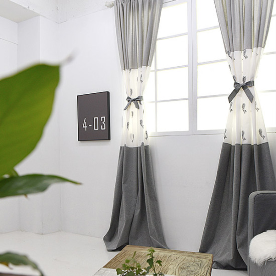 벨라이프 페이즐 긴창커튼 한장 (145x230cm)_이미지