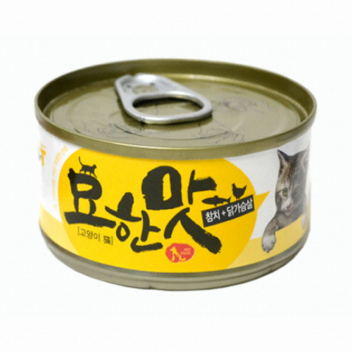 바이캣 묘한맛 참치+닭가슴살 캔 80g (1개)_이미지