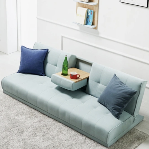 에보니아 브리즈 컵홀더 접이식 좌식 패브릭 소파베드 3인용