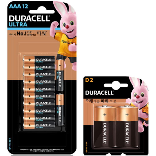 듀라셀 울트라 AAA 12알 + D 2알 (1세트)