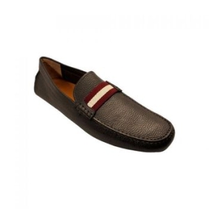 발리 5360219 Waltec 6230202 Mens Chocolate Calf Grained Leather Loafers 1..