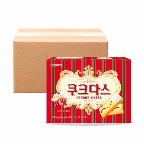 크라운제과 쿠크다스 화이트 128g (18개)_이미지