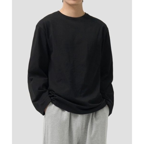 토피 TOFFEE 베이직 롱 슬리브 티셔츠 BLACK T4S-BLSTS209BK 675500_이미지