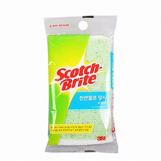 항균 천연펄프 망사수세미 사각형 1개 5팩(5개)