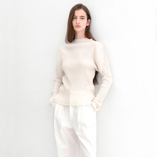 나인 플리츠 모크넥 탑 BL-4311_이미지