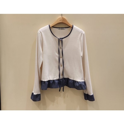 메종블랑쉬 배색블라우스 M261JKT253K_이미지