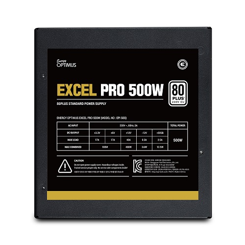 에너지옵티머스 EXCEL PRO 500W 80PLUS스탠다드 230V EU_이미지