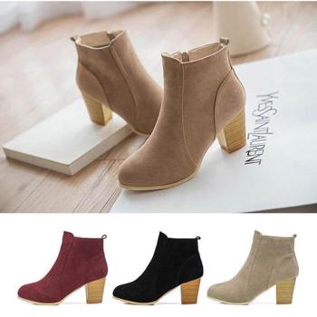 오노마 ONM 쿨샵 여성 부티힐 스웨이드 앵클부츠 8cm 하이힐 S8534209_이미지