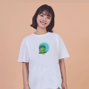 키밍 키밍 개구리 반팔티 데일리 그래픽 W75894C_이미지