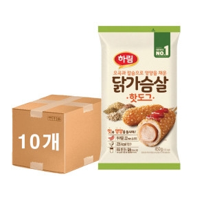 하림 닭가슴살 핫도그 450g (10개)_이미지
