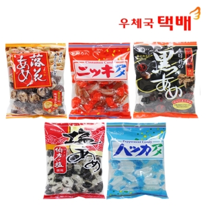 일본 사탕 5종 소금+박하+땅콩+계피+흑 1개