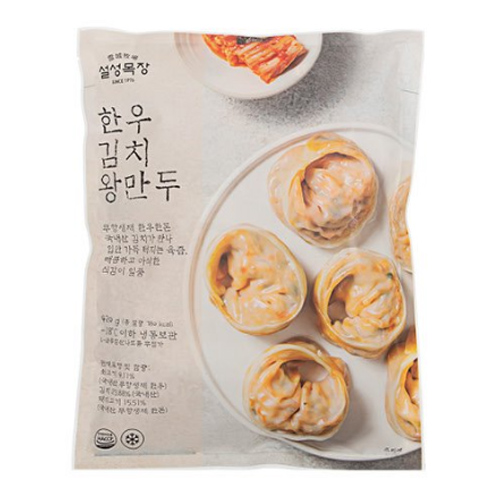 설성푸드 설성목장 한우 김치 왕만두 420g (2개)_이미지