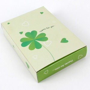 웰하임 종이케이스 타올 선물 답례품상자 포장박스 클로버_이미지