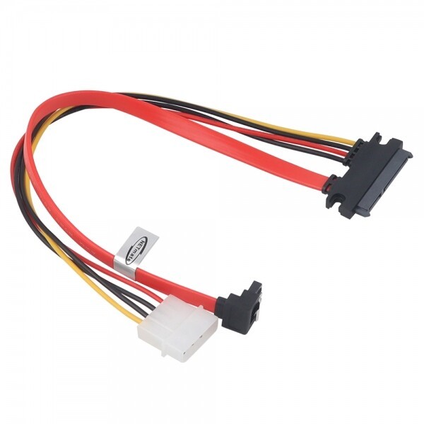 강원전자 NETmate NM-SAT02 SATA 22핀 to SATA+IDE 4핀 케이블 (0.3m)_이미지