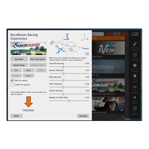 Next Level Racing SDK 모션 개발용 프로그램 (NLR-SDK)