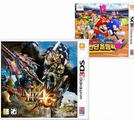 Nintendo 몬스터헌터 4G 3DS + 마리오와 소닉 런던 올림픽 3DS (일반판)