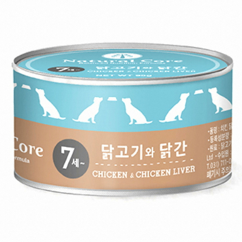 네츄럴코어 시니어 닭고기와 닭간 캔 95g (4개)_이미지