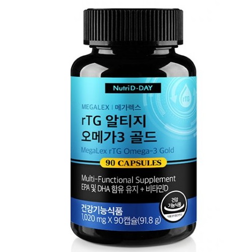 뉴트리디데이 메가렉스 rTG 알티지 오메가3 골드 90캡슐 (4개)_이미지