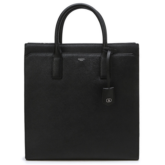 LF 헤지스ACC 블랙 단색 소가죽 토트백 HJBA4E626BK
