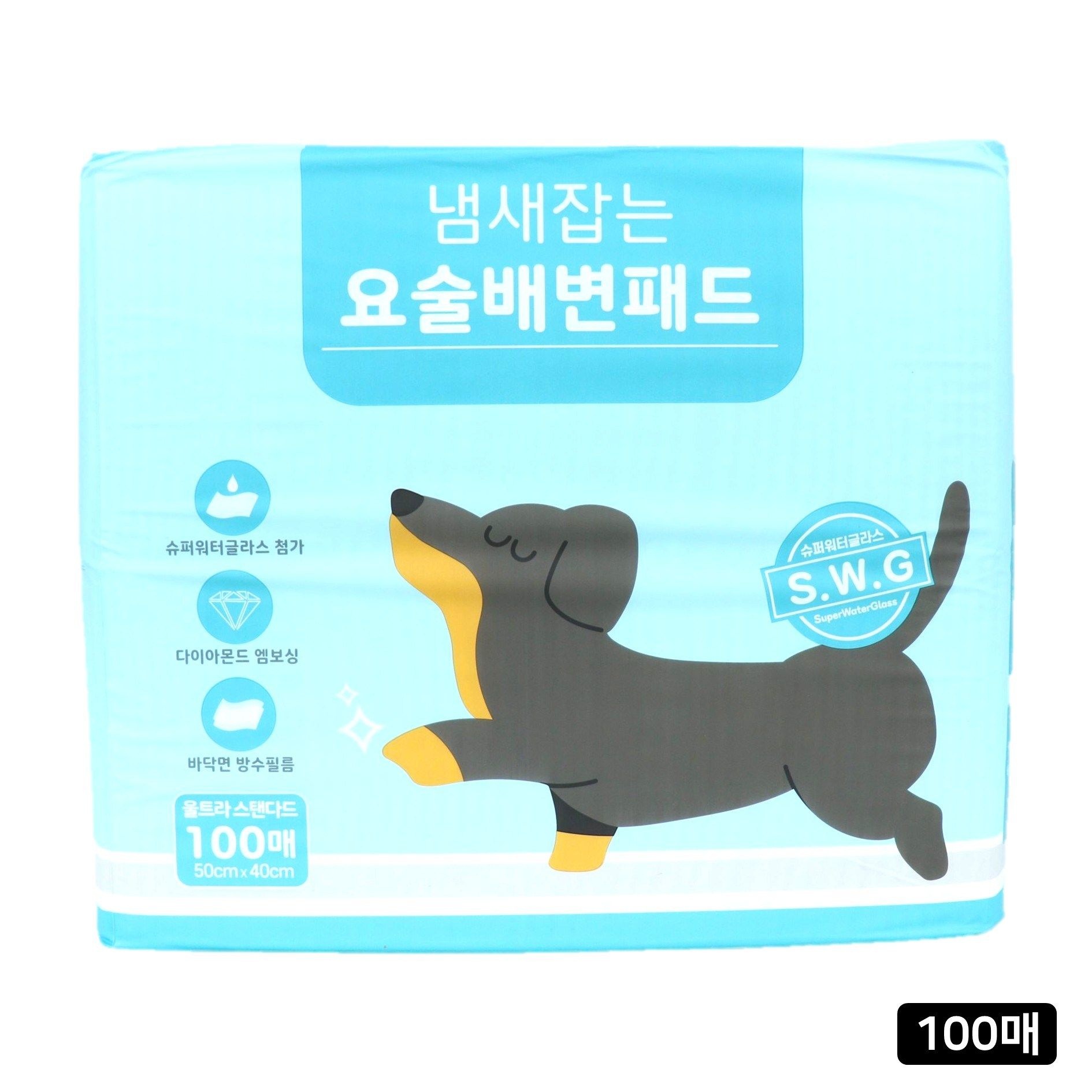 코비마운틴 페츠모아 냄새잡는 요술배변패드 울트라 스탠다드 100매 (1개)