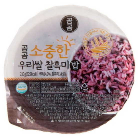 시아스 곰곰 소중한 우리쌀 찰흑미밥 210g (24개)_이미지