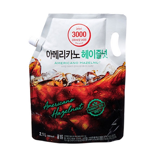 쟈뎅 온리프라이스 아메리카노 헤이즐넛 2.1L (1개)