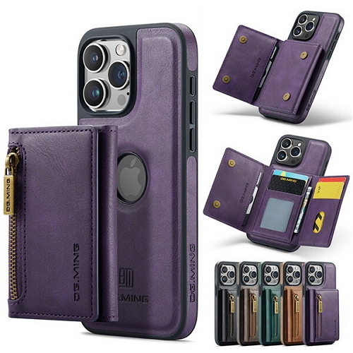 아이폰14 프로 빈티지 가죽 마그네틱 탈부착 카드 지갑 케이스