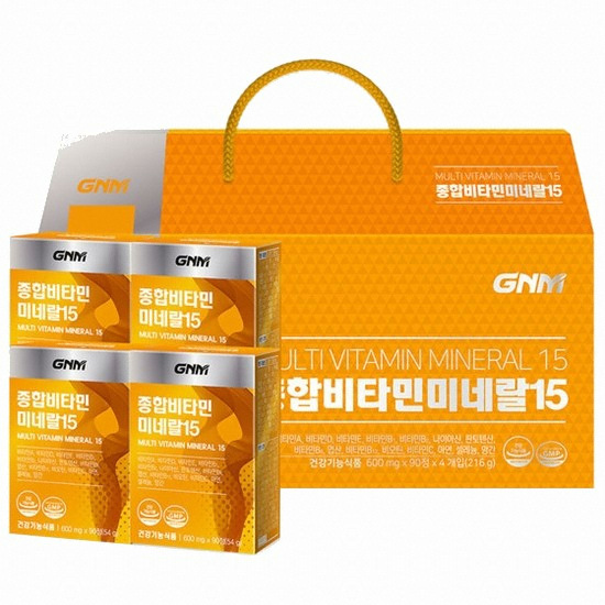 GNM자연의품격 종합비타민 미네랄15 90정 4개입 세트 (1개)_이미지