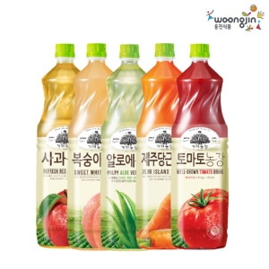 웅진식품 가야농장 주스 1.5L 4펫 5종 사과/복숭아/알로에/제주당근/토마토_이미지