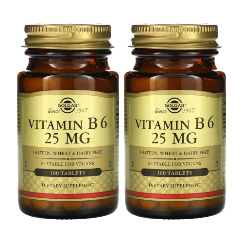 솔가 비타민 B6 25mg 100캡슐 (1개)_이미지