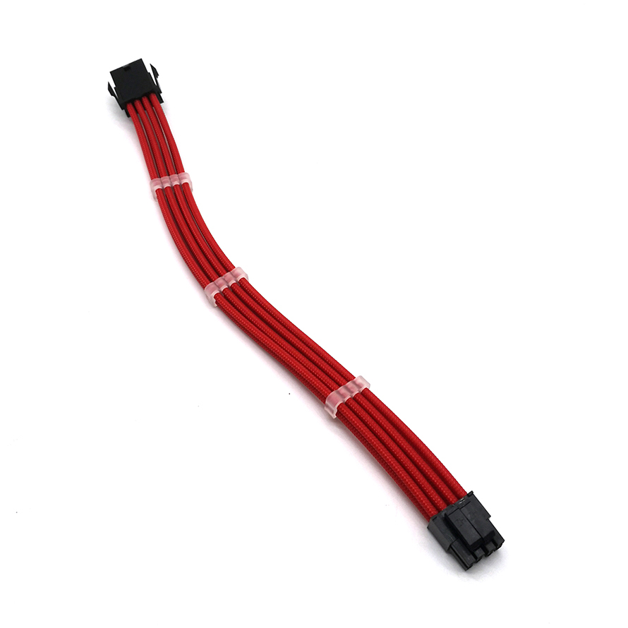 조이쿨 8핀 메인보드 연장 슬리빙 케이블 (레드, 0.3m)