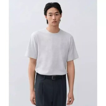 무신사 스탠다드 STANDARD 쿨탠다드 레귤러 크루 넥 티셔츠 멜란지 라이트 그레이 MMFTS4