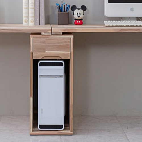 리버퍼니쳐 마쵸 아카시아원목 2인용 본체수납장 책상  (2800x600)_이미지